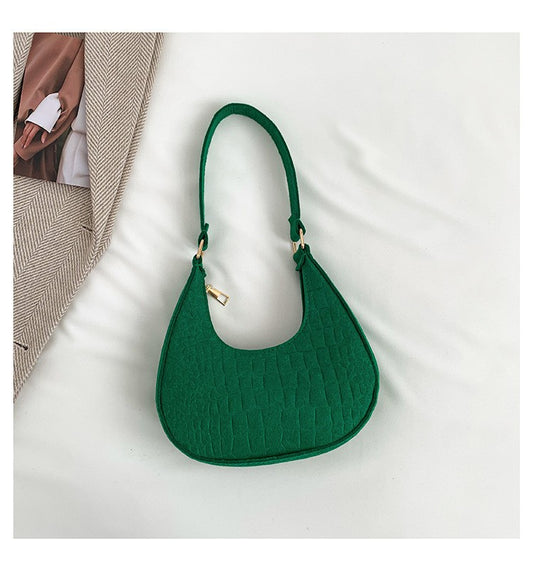 Elegant Korean Style Stone Pattern Underarm Shoulder Bag for Women