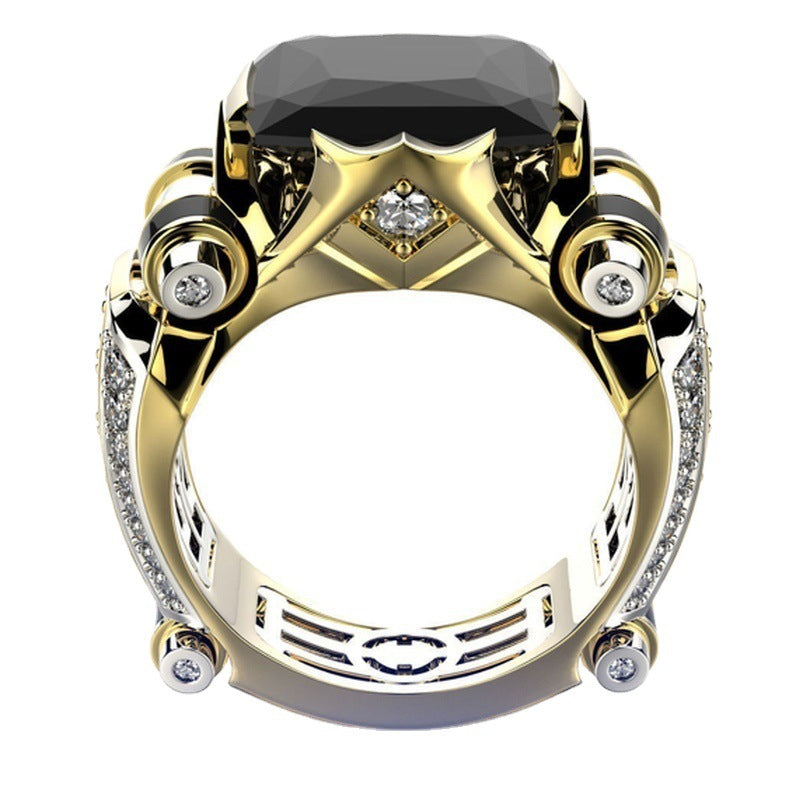 Royal Midnight Zircon Gold Ring